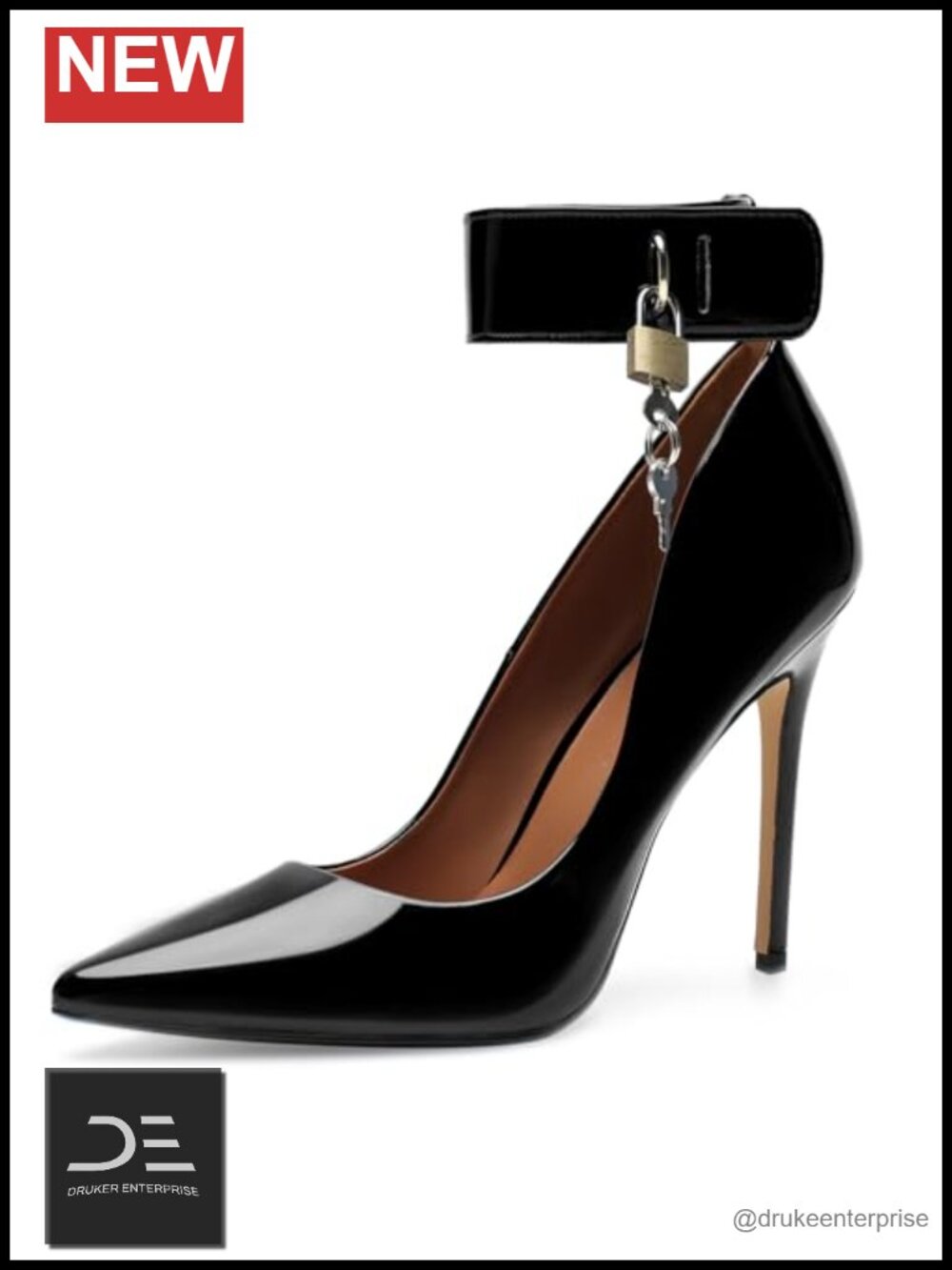 Unisex 4.7 Inch Stiletto Heels Patent Leather Pumps